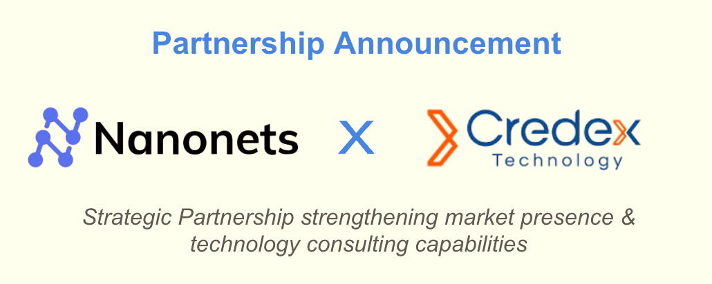 Nanonets announces strategic partnership with Credex Technology Post image